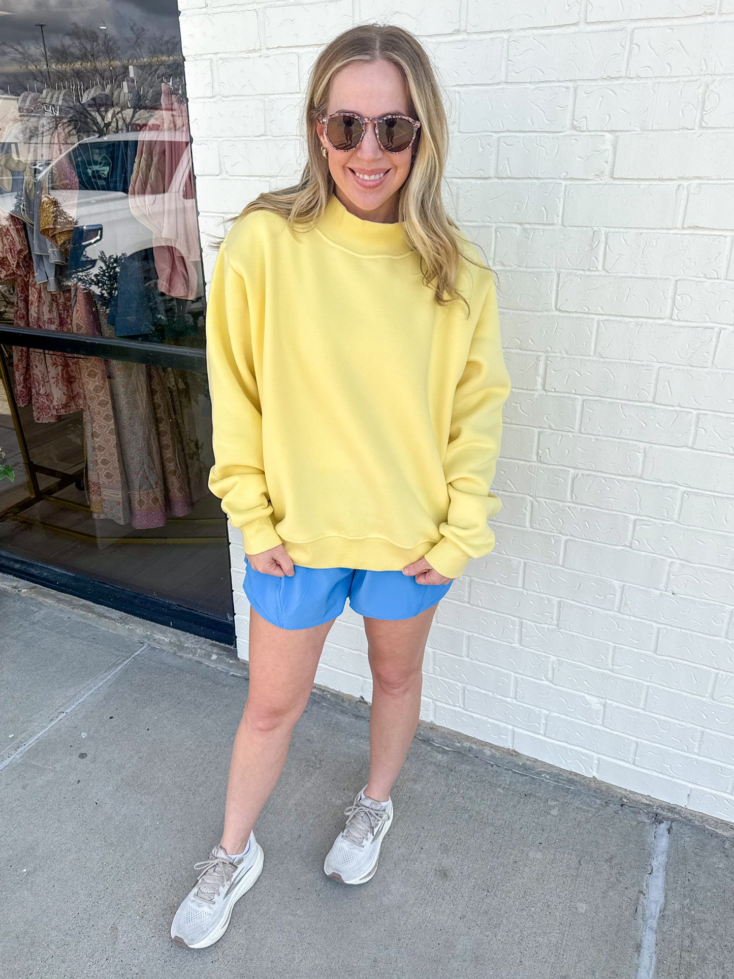 Cozy Fleece Mock Neck Sweatshirt