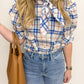 Robyn Plaid Tie Neck Blouse