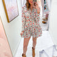 Prudent Floral Drop Waist Mini Dress