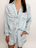 Weekday Button Up Light Chambray