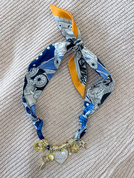 Braylee Multi Charm Scarf Necklace