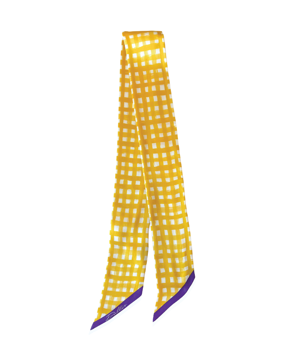 Tailgate Check Twilly in Gold & Purple