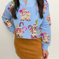 Sequin Gingerbread Houses Collar Sweatshirt