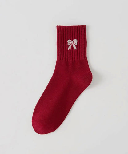 Bow Knit Crew Socks