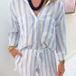ZS Helena Striped Airy Gauze Button Up