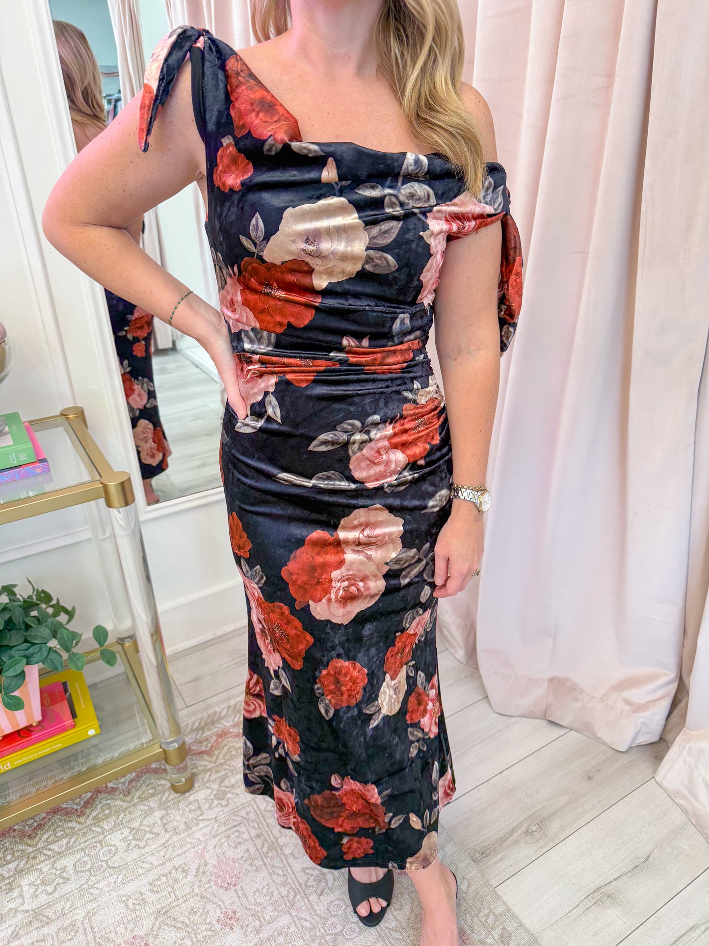 Teagan Off the Shoulder Midi Dress