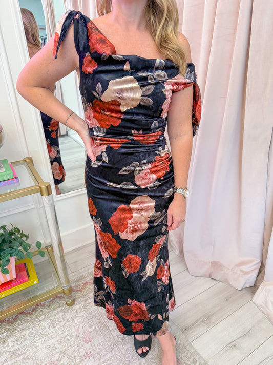 Teagan Off the Shoulder Midi Dress