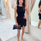 Luxe Jewel Trim Peplum Top