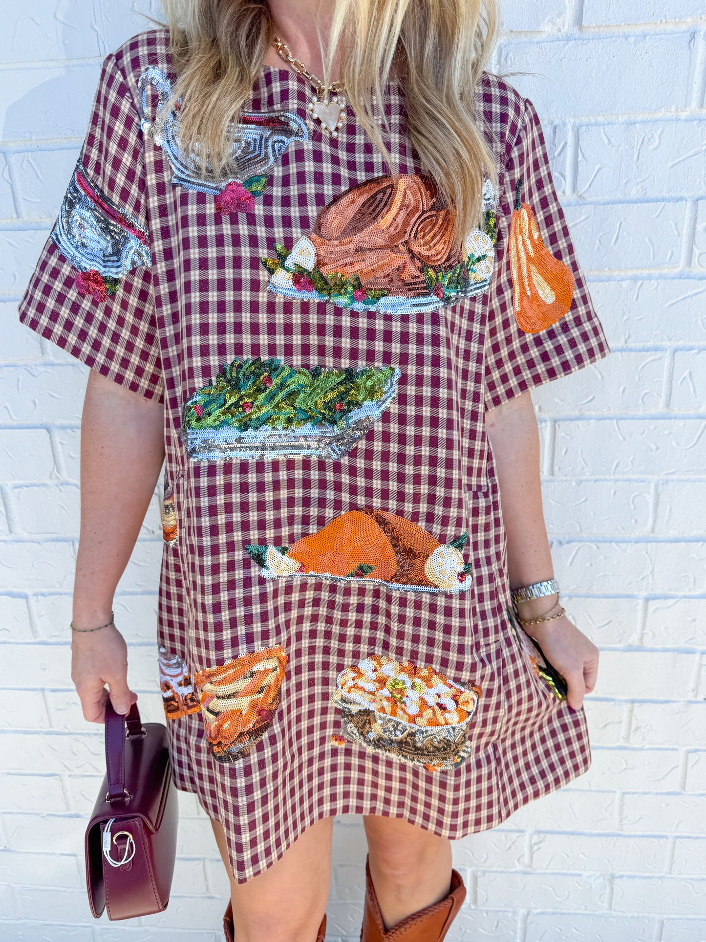 Queen of Turkey Short Sleeve Dress