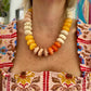 Delray Chunky Necklace orange/yellow