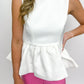 A Little Structure Peplum Top