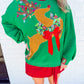 Rhinestone Rudolph Wreath Sweatshirt