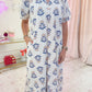 Vintage Floral Vneck Signature Maxi Dress