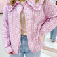 Floral Ditzy Stripe Quilted Jacket