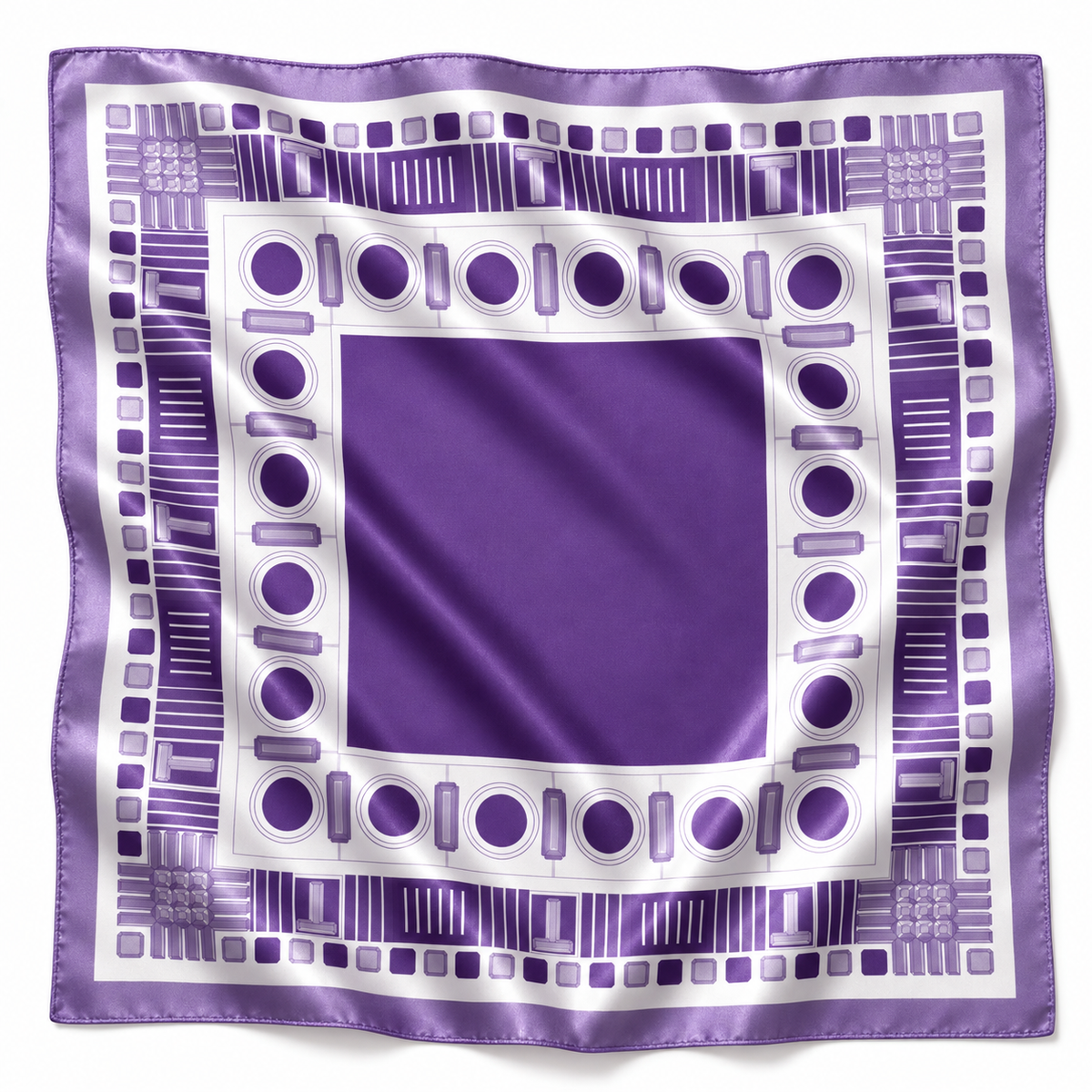 32" Purple & White Gameday Bandana Scarf