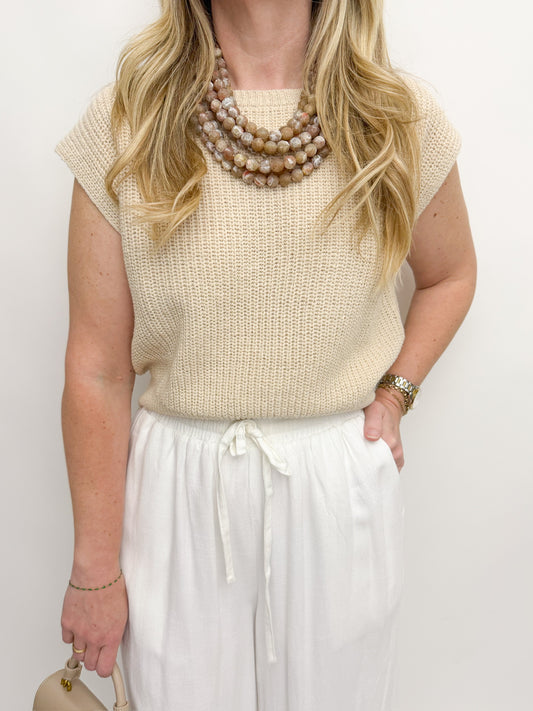 Raindrops Cropped Sweater