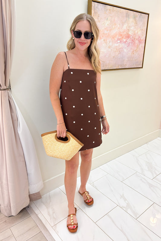 ZS Maude Dot Mini Dress Chocolate Cherry