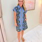 Midnight Bloom Button Up Dress
