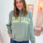 Dilly Dally Reversible Mock Neck Sweatshirt