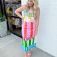 Colorblock Stripe Knit Midi Dress