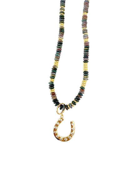 Cleo Beaded Charm Necklace