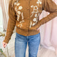 Cottage Floral Embroidered Knit Cardigan