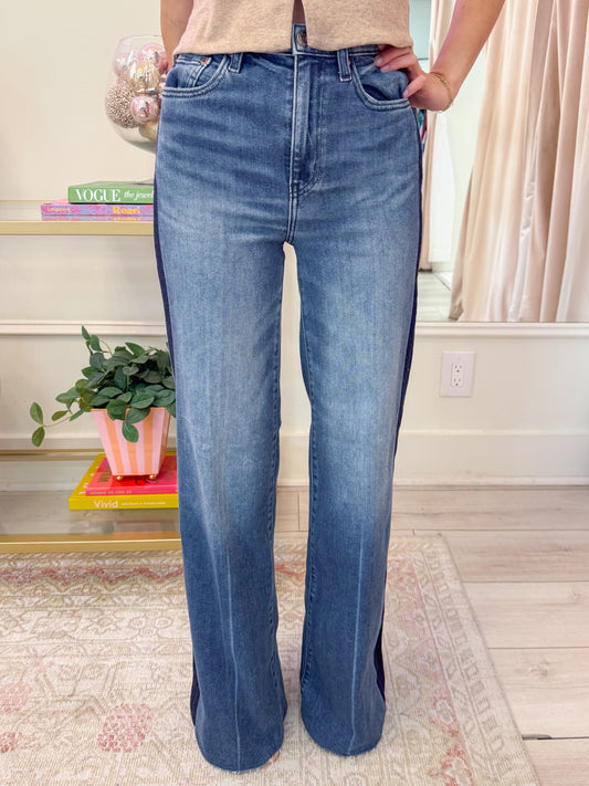 Far Out High Rise Wide Leg Tuxedo