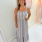 Bernadette Dress Flower Stripe