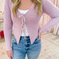 Crissy Knit Tie Front Cardigan