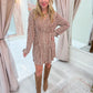 Retro Honeycomb Shirt Dress