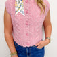 Rosette Cable Knit Sweater Vest