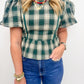 Pretty in Plaid Peplum Blouse