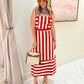Camelia Striped Midi Dress