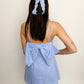 Christina Bow Back Linen Mini Dress