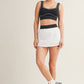 Waistband Contrast Skort