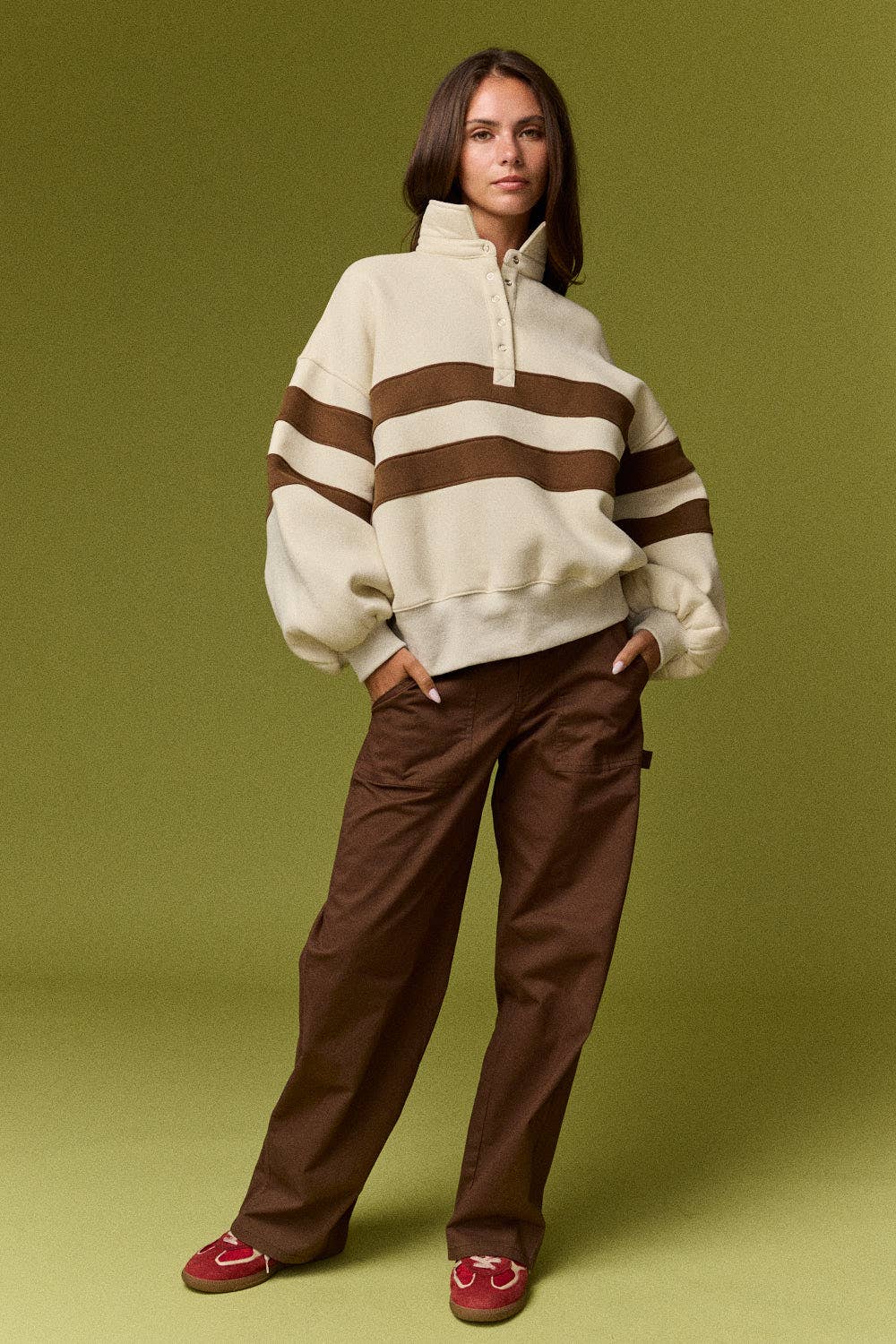 Lottie Stripe Rugby Pullover