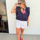 Bibi Poplin V-neck Bubble Top