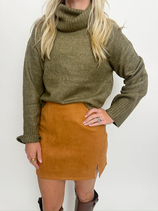 Soho Faux Suede Mini Skirt