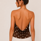 Polka Dot Top with Neck Trim