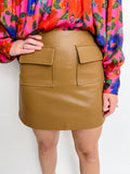 Next Step Leather Mini Skirt