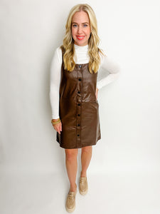 Bizzy Button Front Leather Jumper