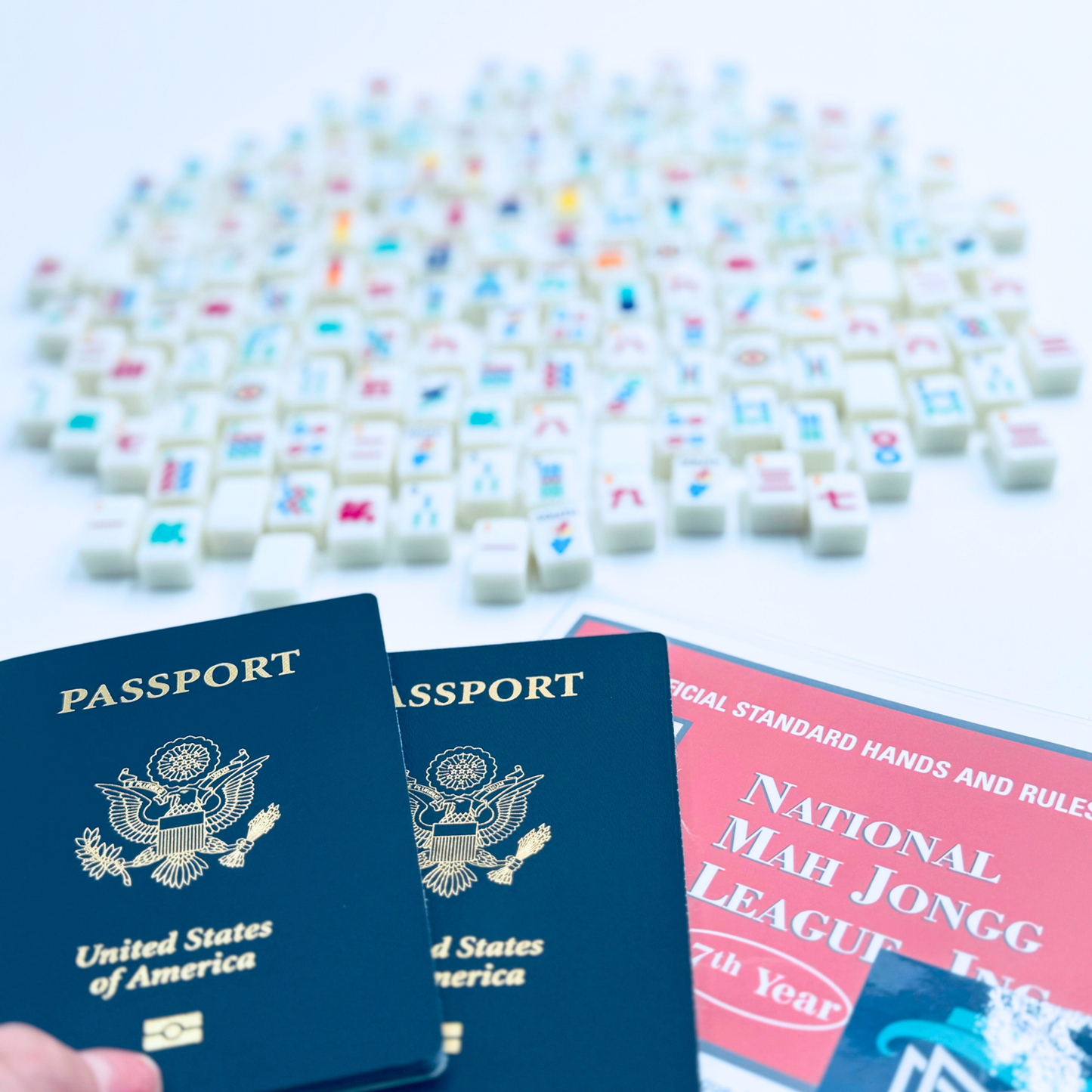 Mini Travel Mahjong Set White