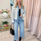 Sidewalk Stripe Knit & Denim Cardi