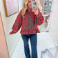 Tartan Ruffle Bottom Button Up Blouse