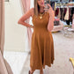 Chateau Suede Midi Dress