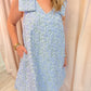 Hydrangea Jacquard Mini Dress