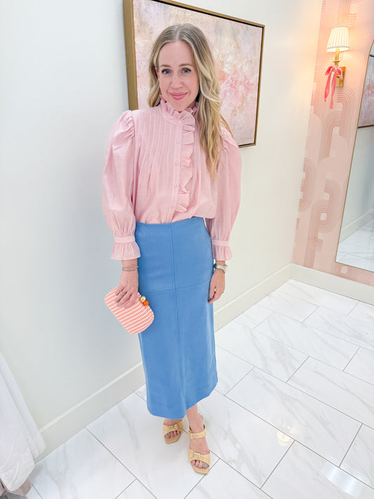 On The Horizon Suede Midi Skirt