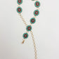 Western Turquoise Concho Disc Chain Belt