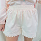 Blush Eyelet Trim Shorts
