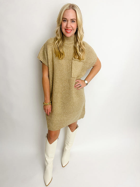 Downtown Ribbed Sweater Dress
